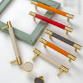 Solid Brass Round Cabinet Pulls & Knobs - Gold Finish for Cabinets - Round - Orange / 1pc