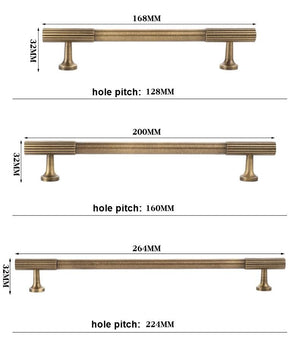Solid Brass Round Cabinet Pulls & Knobs - Bronze Finish Hardware - hole pitch - 96mm / 1pc