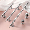 Solid Brass Ornate Cabinet Pulls & Knobs - Polished Silver Finish - #1 - 25mm / 1pc