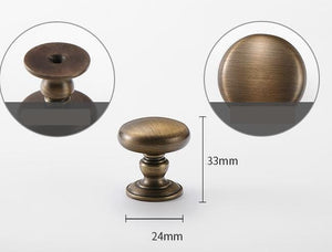 Solid Brass Round Cabinet Pulls & Knobs - Antique Bronze Finish - view 10