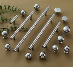Solid Brass Round Cabinet Pulls & Knobs - Polished Silver Finish - #3 - 28mm / 1pc