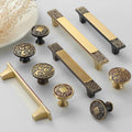 Solid Brass Square Cabinet Pulls & Knobs - Black Finish Hardware - #1 Brass / 1pc