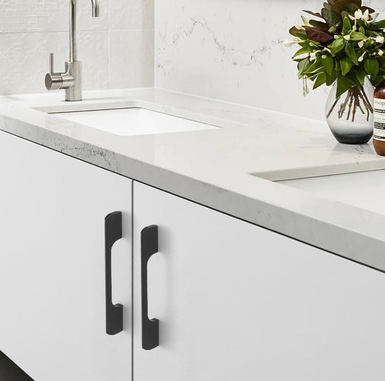 Minimalist Solid Brass Cabinet Pulls Drawer Handles Matte Black Graphite Gray Brushed Gold Modern Kitchen Wardrobe Dresser Office Furniture