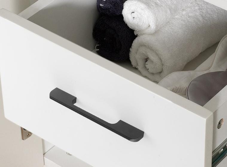 Minimalist Metal Drawer Pulls Matte Black Satin Gold Finishes Sleek Modern Cabinet Handles Kitchen Wardrobe Furniture Interior