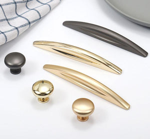 Alloy Minimalist Cabinet Pulls & Knobs - Chrome Finish for Cabinets - #2 Gray 128mm / 1pc