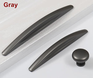 Alloy Minimalist Cabinet Pulls & Knobs - Chrome Finish for Cabinets - #1 Gray / 1pc