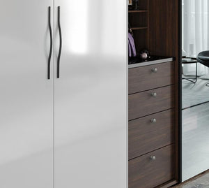 Alloy Minimalist Cabinet Pulls & Knobs - Black Finish for Cabinets - #3 Brass 288/320mm / 1pc