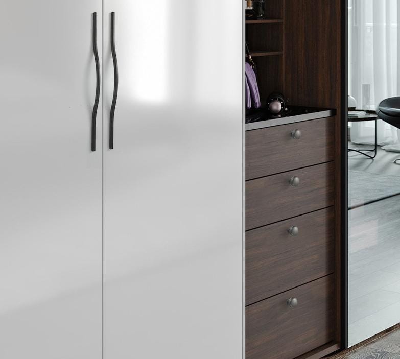 Alloy Minimalist Cabinet Pulls & Knobs - Black Finish for Cabinets - #3 Brass 288/320mm / 1pc