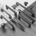 Solid Brass Minimalist Cabinet Pulls & Knobs - Black Finish Hardware - #1 / 1pc