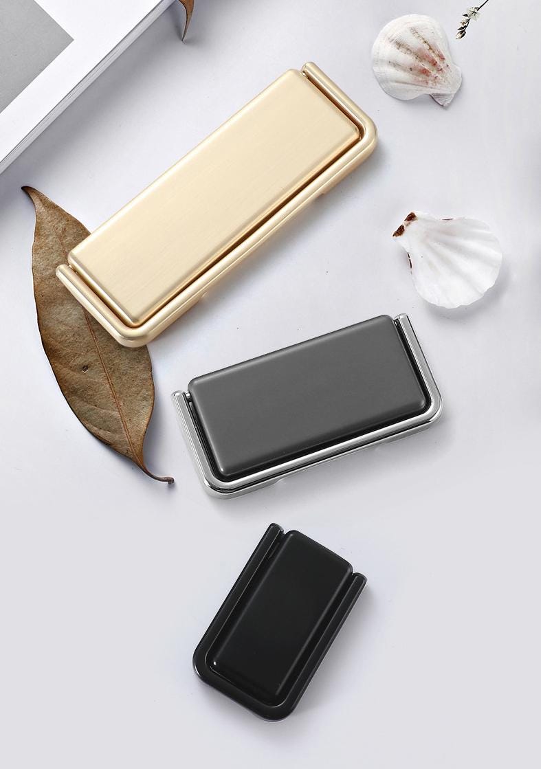 Minimalist Modern Rectangular Metal Cabinet Pulls Black Gold Silver Handles Drawer Dresser Furniture Sleek Contemporary Hardware Knobs