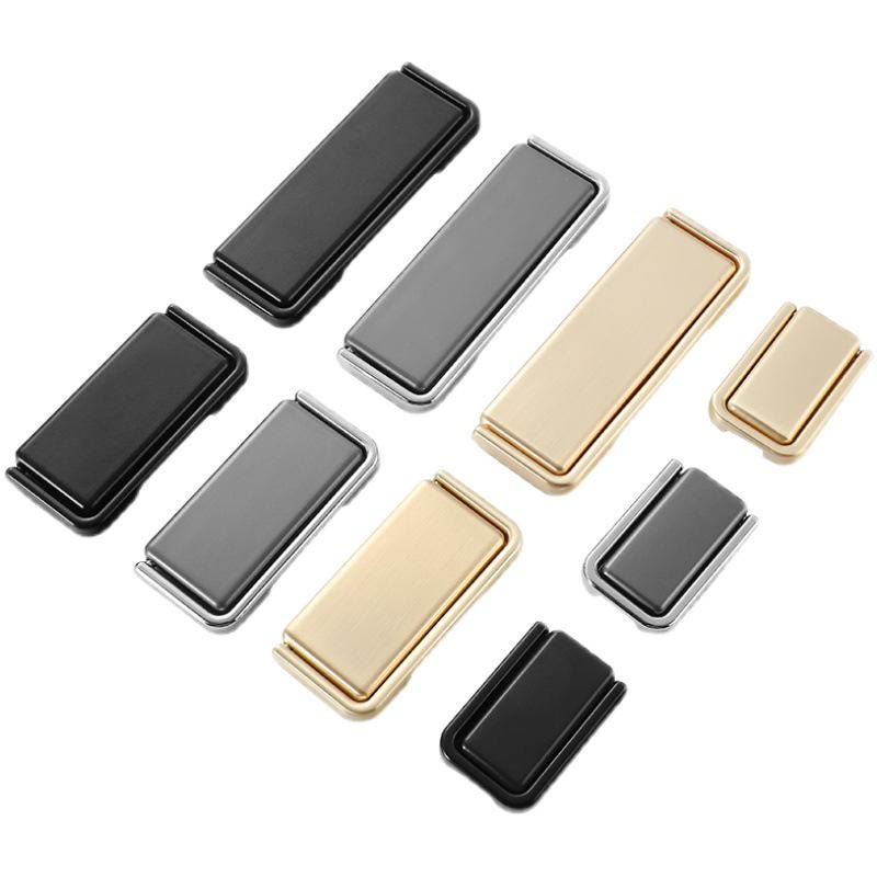 Minimalist Modern Rectangular Metal Cabinet Pulls Black Gold Silver Handles Drawer Dresser Furniture Sleek Contemporary Hardware Knobs