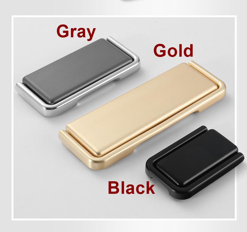 Minimalist Modern Rectangular Metal Cabinet Pulls Black Gold Silver Handles Drawer Dresser Furniture Sleek Contemporary Hardware Knobs