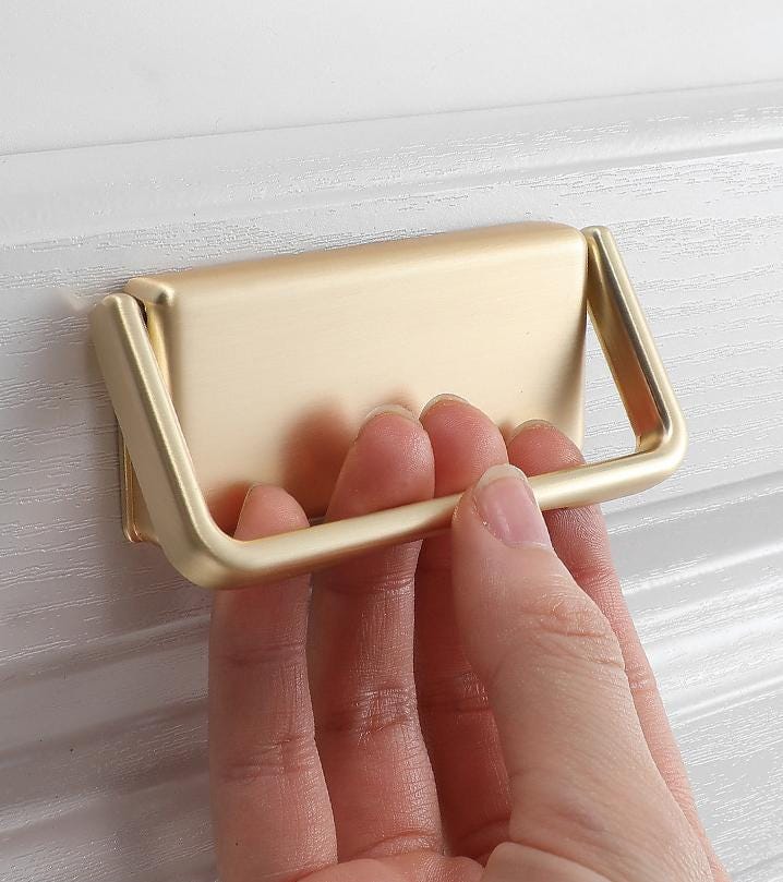 Minimalist Modern Rectangular Metal Cabinet Pulls Black Gold Silver Handles Drawer Dresser Furniture Sleek Contemporary Hardware Knobs