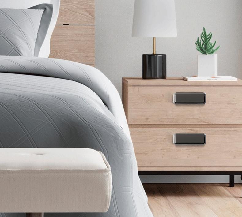Minimalist Modern Rectangular Metal Cabinet Pulls Black Gold Silver Handles Drawer Dresser Furniture Sleek Contemporary Hardware Knobs