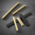 Modern Minimalist Metal Cabinet Handles Gold Black Drawer Pulls Sleek Long Door Handles Contemporary Furniture Hardware Kitchen Closet