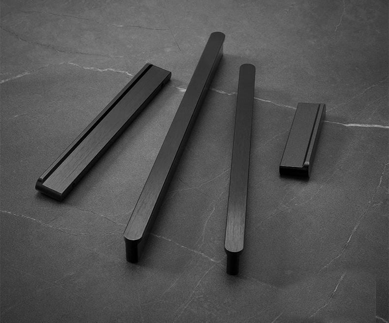 Modern Minimalist Metal Cabinet Handles Gold Black Drawer Pulls Sleek Long Door Handles Contemporary Furniture Hardware Kitchen Closet