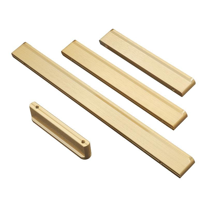Modern Minimalist Metal Cabinet Handles Gold Black Drawer Pulls Sleek Long Door Handles Contemporary Furniture Hardware Kitchen Closet