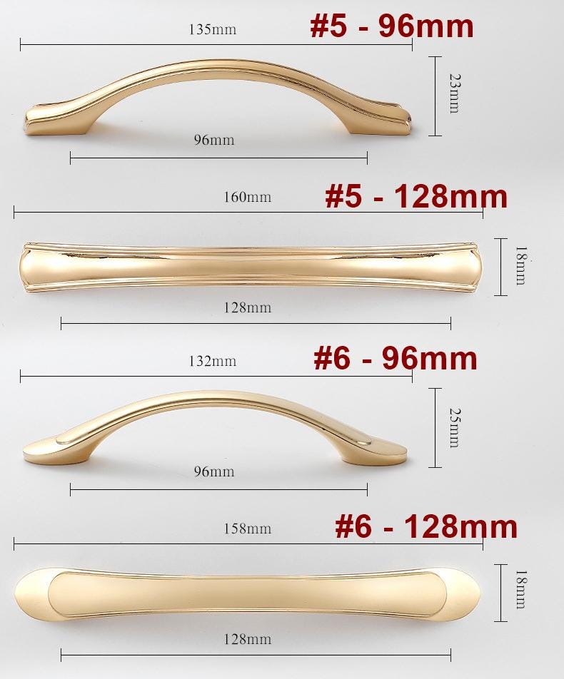 Solid Brass Floral Cabinet Pulls & Knobs - Gold Finish for Cabinets - #3 / 1pc