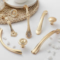 Solid Brass Floral Cabinet Pulls & Knobs - Gold Finish for Cabinets - #1 / 1pc