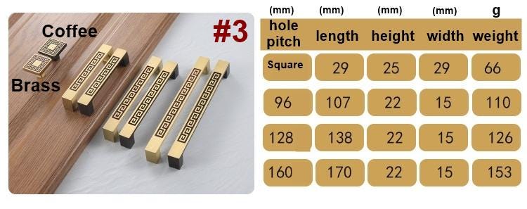 Solid Brass Square Cabinet Pulls & Knobs - Black Finish Hardware - #1 Round Brass / 1pc