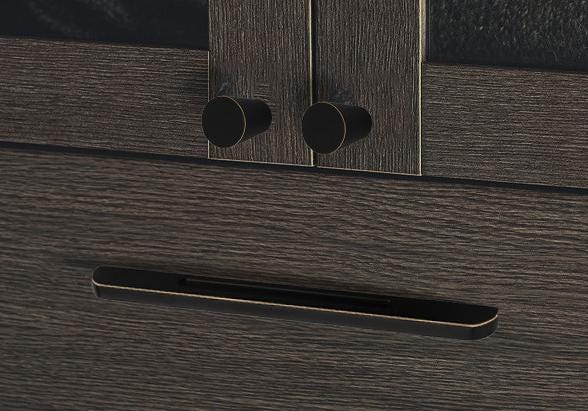 Solid Brass Cabinet Edge Pulls - Black Finish Decorative Hardware - Cone Black / 1pc