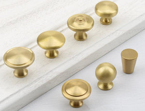 Solid Brass Cabinet Ring Pulls - Gold Finish Decorative Hardware - #7 / 1pc