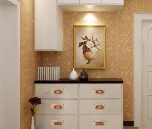 Oriental Style Solid Brass Flush Ring Pull Handles Antique Chinese-Inspired Cabinet Hardware Floral Engraving Gold Traditional Drawers