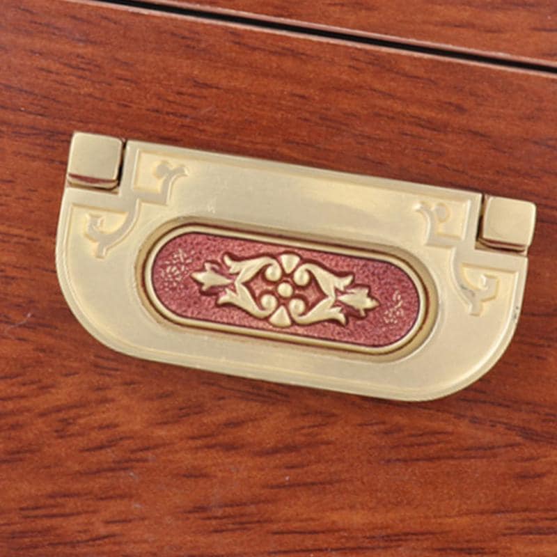 Oriental Style Solid Brass Flush Ring Pull Handles Antique Chinese-Inspired Cabinet Hardware Floral Engraving Gold Traditional Drawers