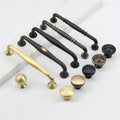 Solid Brass Round Cabinet Pulls & Knobs - Matte Gold Finish Hardware - #1 Round Old Bronze / 1pc