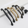 Solid Brass Round Cabinet Pulls & Knobs - Black Finish for Cabinets - #1 Round Black / 1pc