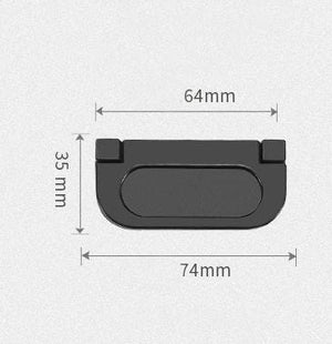 Alloy Flush Cabinet Pulls - Black Finish for Cabinets & Drawers - Gold 64mm / 1pc