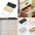 Alloy Flush Cabinet Pulls - Black Finish for Cabinets & Drawers - #1 Black 64mm / 1pc