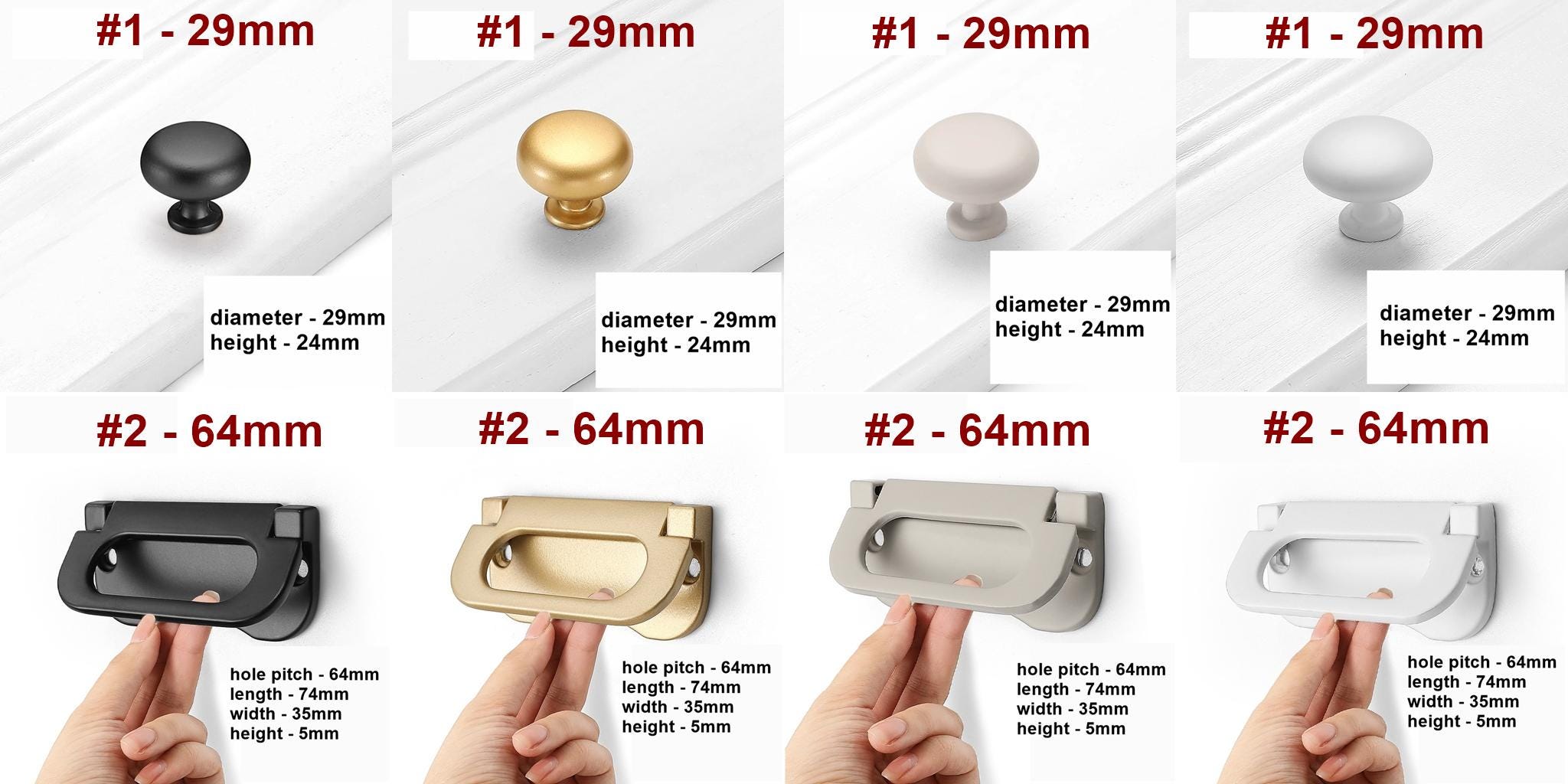 Minimalist Long Profile Metal Cabinet Handles Modern Flush Drawer Pulls Olive Beige Grey White Black Gold Scandinavian Furniture Design