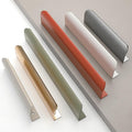 Alloy Cabinet Edge Pulls - Matte Gold Finish Decorative Hardware - Black 120mm / 1pc