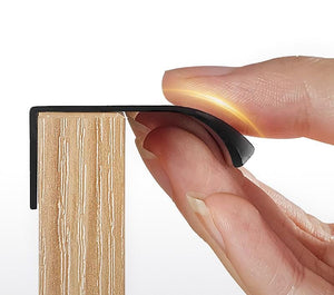 Alloy Cabinet Edge Pulls - Matte Gold Finish Decorative Hardware - Black 400mm / 1pc