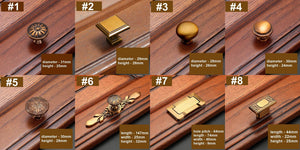 Alloy Floral Cabinet Pulls & Knobs - Bronze Finish for Wardrobes - #2 / 1pc