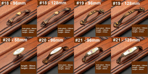 Alloy Floral Cabinet Pulls & Knobs - Bronze Finish for Wardrobes - #6 / 1pc