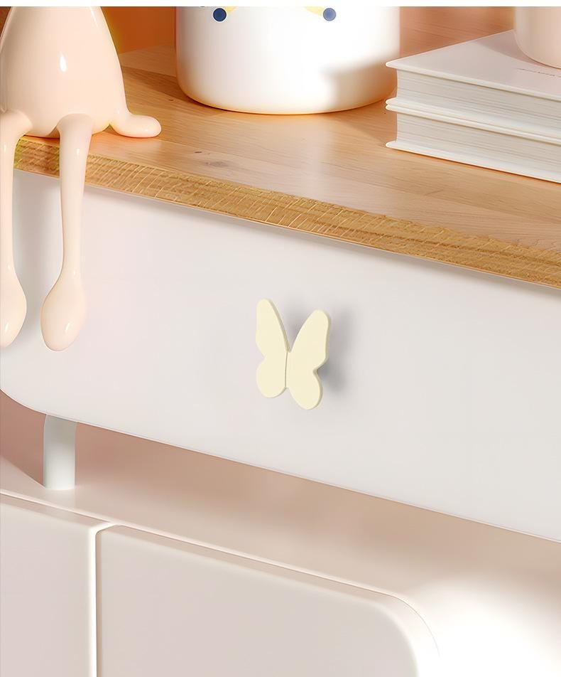 Colorful Scandinavian Kids Room Animal Metal Drawer Pulls Cute Pastel Bunny Butterfly Handles Nursery Furniture Cabinets Dressers Closets