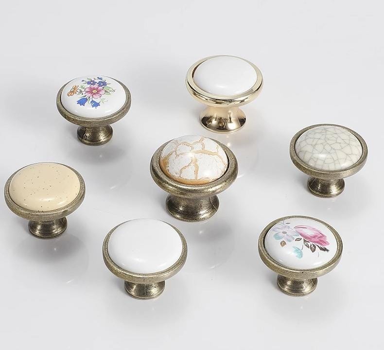Alloy Square Cabinet Ring Pulls - Matte Gold Finish for Wardrobes - #4 Gold / 1pc