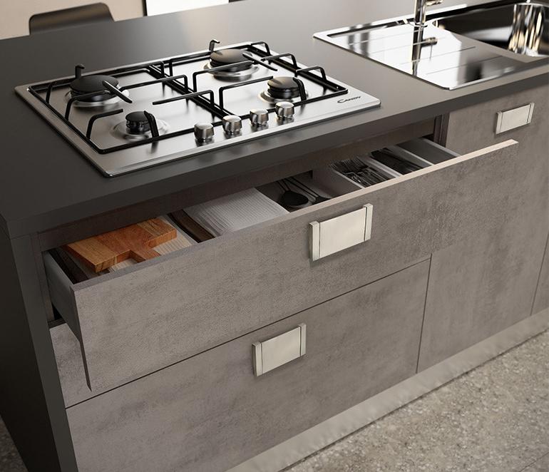 Modern Recessed Metal Cabinet Pulls Geometric Zinc Alloy Drawer Handles Kitchen Wardrobe Office Furniture Minimalist Metal Finger Pulls