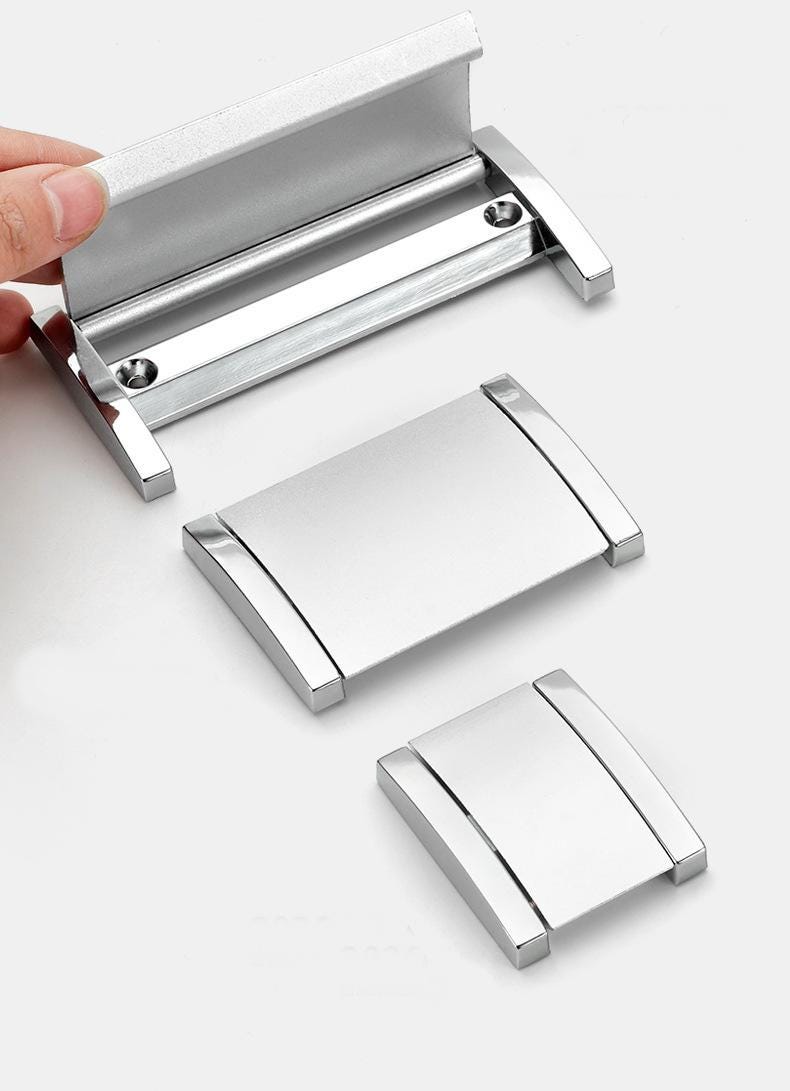 Modern Recessed Metal Cabinet Pulls Geometric Zinc Alloy Drawer Handles Kitchen Wardrobe Office Furniture Minimalist Metal Finger Pulls