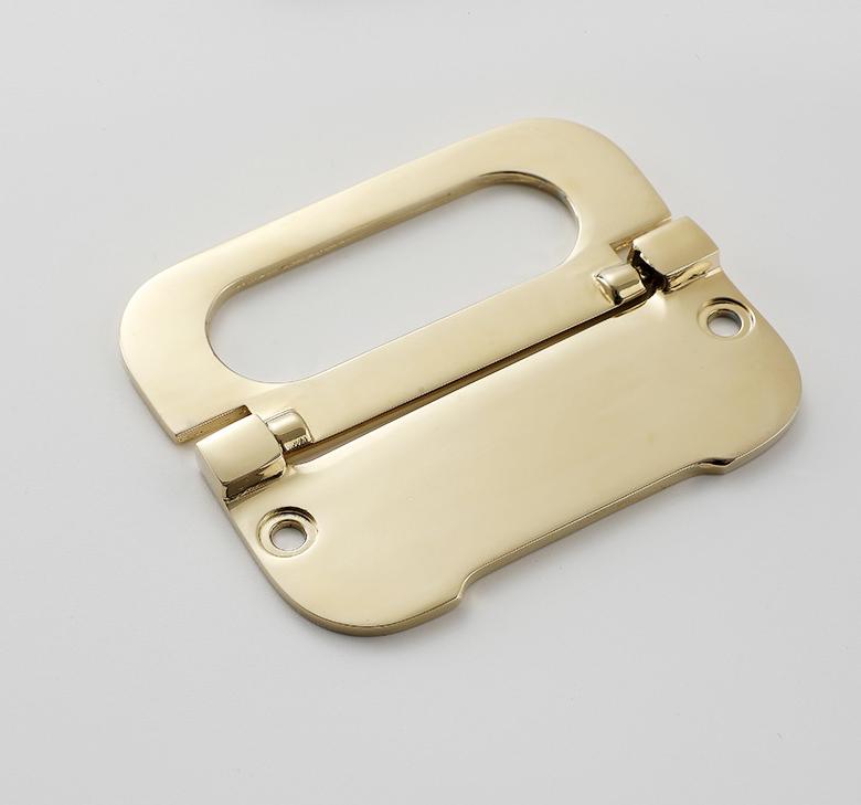 Solid Brass Flush Cabinet Pulls - Chrome Finish Furniture Hardware - view 7