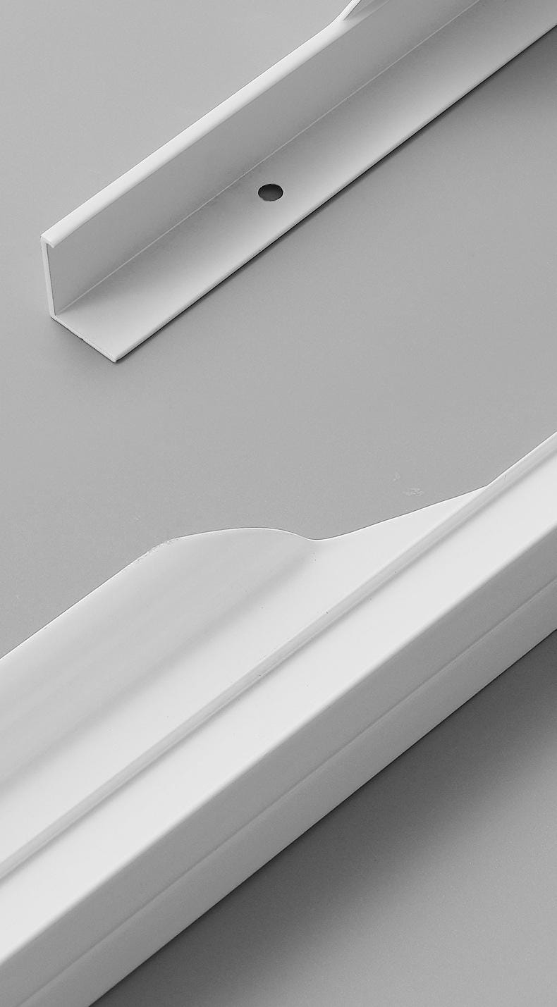 Minimalist Modern White Metal Cabinet Handles Sleek Contemporary Furniture Pulls Kitchen Cupboards Bedroom Closets Drawers Smooth Hardware
