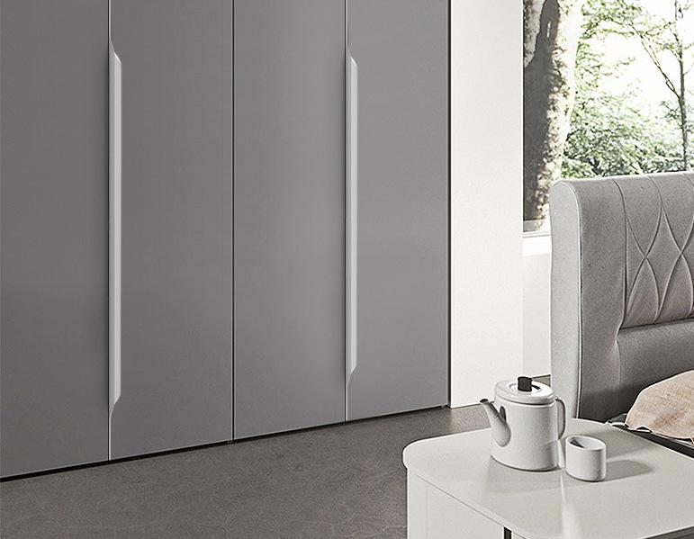 Minimalist Modern White Metal Cabinet Handles Sleek Contemporary Furniture Pulls Kitchen Cupboards Bedroom Closets Drawers Smooth Hardware