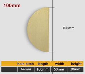Alloy Round Cabinet Pulls & Knobs - Black Finish for DIY Projects - Gold 128mm / 1pc