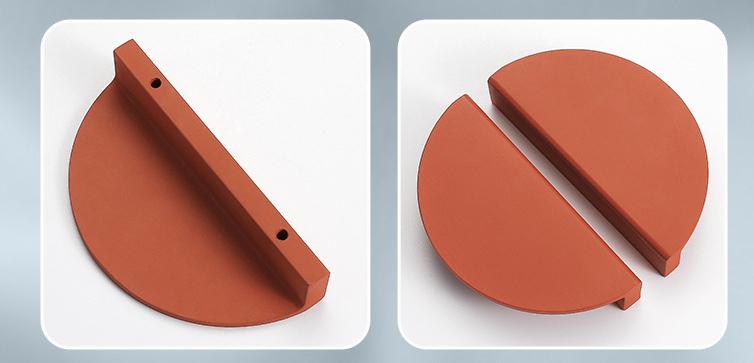 Semi-Circle Metal Cabinet Handles Modern Matte Drawer Pulls in Pastel Neutral Colors Minimalist Furniture Knobs Kitchen Wardrobes Dressers