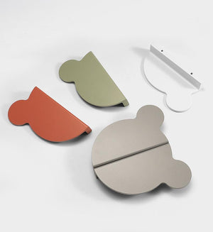 Alloy Minimalist Cabinet Pulls & Knobs - White Finish for Cabinets - #1 White left / 1pc