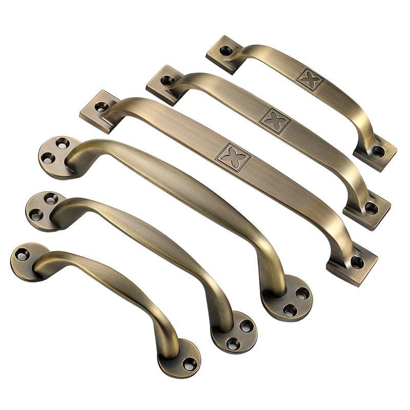 Industrial Vintage Metal Cabinet Handles Bronze Drawer Pulls Closet Cupboard Door Handles Kitchen Furniture Hardware Rustic Farmhouse Style