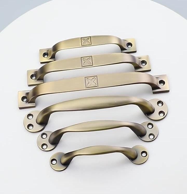 Industrial Vintage Metal Cabinet Handles Bronze Drawer Pulls Closet Cupboard Door Handles Kitchen Furniture Hardware Rustic Farmhouse Style