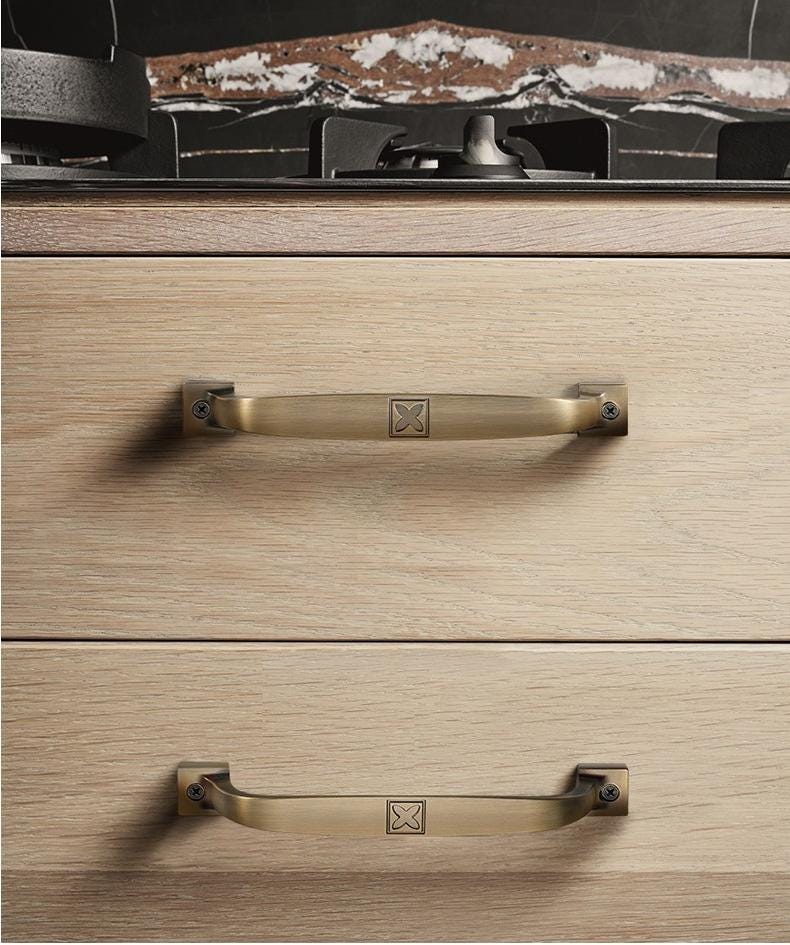 Industrial Vintage Metal Cabinet Handles Bronze Drawer Pulls Closet Cupboard Door Handles Kitchen Furniture Hardware Rustic Farmhouse Style